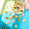 40Pcs 5 Colors Opaque Resin Decoden Cabochons CRES-TA0001-86-5
