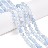 Dyed Natural White Jade Beads Strands G-T138-6mm-210-22-1