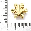 Brass Micro Pave Cubic Zirconia Beads KK-D378-19G-02-3