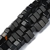 Natural Dyed & Heated Black Onyx Beads Strands G-C135-O01-01-1