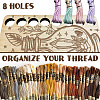  8-Position Wood Embroidery Thread Storage Trays TOOL-WH0056-024-5