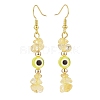 7Pcs 7 Style Natural Mixed Gemstone Chips & Resin Evil Eye Beaded Dangle Earrings EJEW-JE05117-5