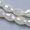 1 Strand Electroplate Glass Beads Strands X-EGLA-J013-4X6mm-F03-6
