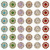 120Pcs 6 Colors Alloy Rhinestone Snap Buttons DIY-CY0002-30-7