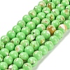 Assembled Synthetic Stone and Trochus Shell Beads Strands G-B128-08B-07-1