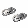 Non-Tarnish 304 Stainless Steel Fold Over Clasps X-STAS-N087-48B-01P-2