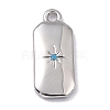Brass Micro Pave Cubic Zirconia Charms ZIRC-I054-12P-06-1