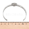 304 Stainless Steel Blank Cuff Bangle Bases with Flat Round Tray SA-CBA82C8-04B-P-3