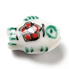Handmade Printed Porcelain Beads PORC-F005-03-2