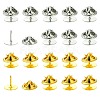 50Pcs 2 Colors Brass Butterfly Clutches Pin Backs KK-CJ0002-54-9
