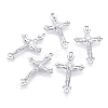 Alloy Crucifix Cross Pendants PALLOY-E400-06S-AAA-2
