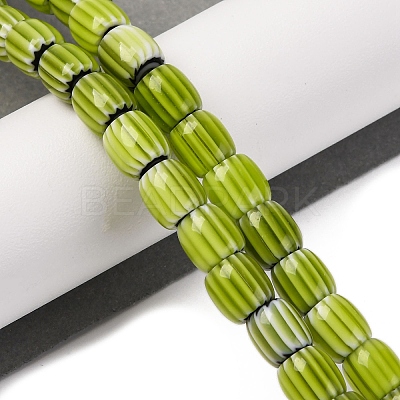 Handmade Lampwork Chevron Beads Strands X-LAMP-K041-01B-26-1