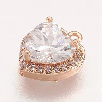 Brass Micro Pave Cubic Zirconia Charms ZIRC-E117-36-1