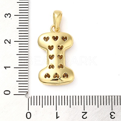 Brass Micro Pave Cubic Zirconia Pendants X-KK-E061-03G-09-1