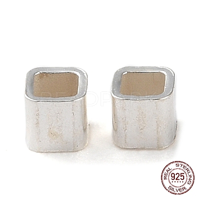 925 Sterling Silver Tube Beads STER-P053-07A-S-1