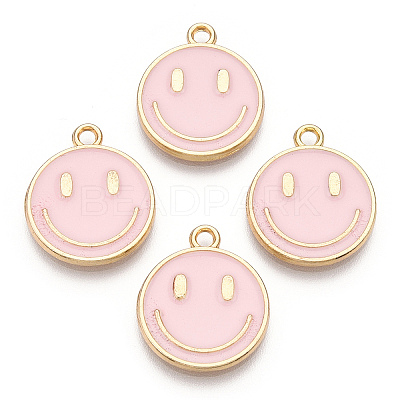 Light Gold Tone Alloy Enamel Pendants ENAM-N056-197B-1