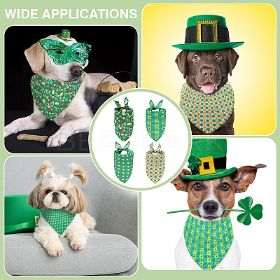 4Pcs 4 Styles Triangle Polyester Pet Handkerchi AJEW-CP0006-08B-05-1