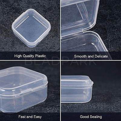 Transparent Plastic Bead Containers CON-BC0004-54-1