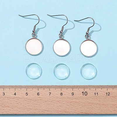DIY Flat Round Dangle Earrings Making Kit DIY-FS0002-80-1