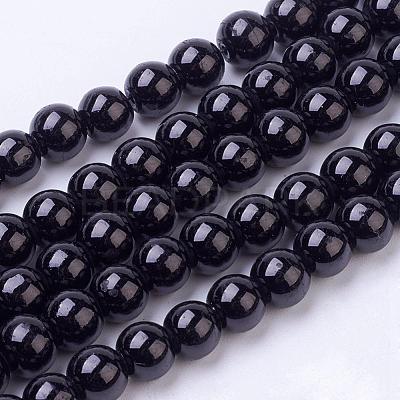 Painted Glass Bead Strands DGLA-S071-8mm-90-1