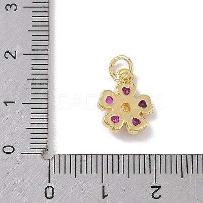 Brass Micro Pave Cubic Zirconia Pendants KK-L268-031G-04-1