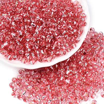 6/0 Baking Paint Transparent Fringe Glass Seed Beads X1-SEED-N006-06F-1