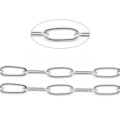 Tarnish Resistant 304 Stainless Steel Paperclip Chains CHS-F010-01B-P-01-1