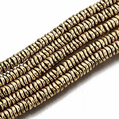 Electroplate Non-magnetic Synthetic Hematite Beads Strands G-T114-55G-1