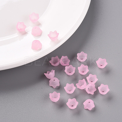 Transparent Acrylic Beads Caps PL543-4-1