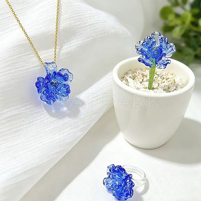 Handmade Lampwork Finger Rings WGAA741-01-1
