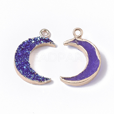 Druzy Resin Pendants X-RESI-S383-009-A01-1