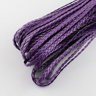 Braided Imitation Leather Cords LC-S002-5mm-04-1