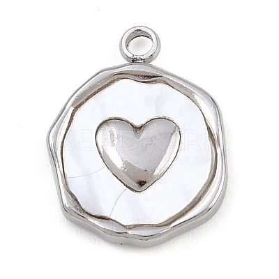 Natural White Shell Pendants STAS-D385-01C-P-1