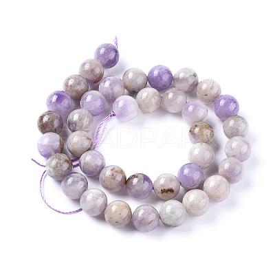 Natural Lavender Amethyst Beads Strands X-G-L555-01-6mm-1