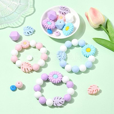 30Pcs Food Grade Eco-Friendly Silicone Beads SIL-FS0001-26A-1