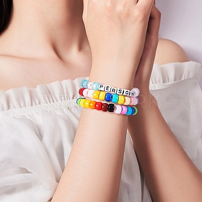 1200Pcs 2 Style 3 Colors Mixed Effect Acrylic European Beads OACR-SZ0001-28-1