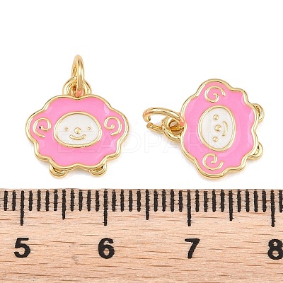 Brass Enamel Pendants KK-L275-17G-1