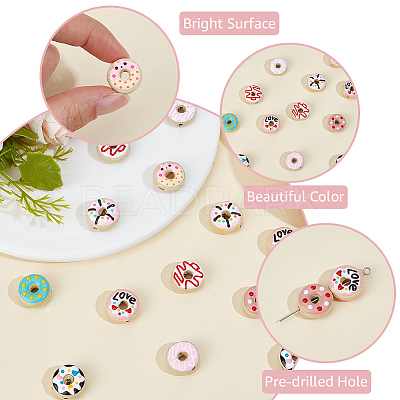 18Pcs 9 Colors Handmade Porcelain Enamel Beads PORC-PA0001-60-1