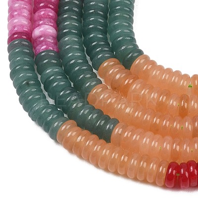 Dyed Natural White Jade Beads Strands G-H333-02G-1