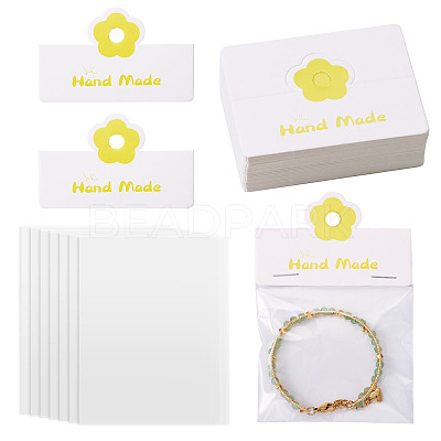 100Pcs Rectangle Clear Polypropylene Cellophane Bags CDIS-TA0001-37A-1