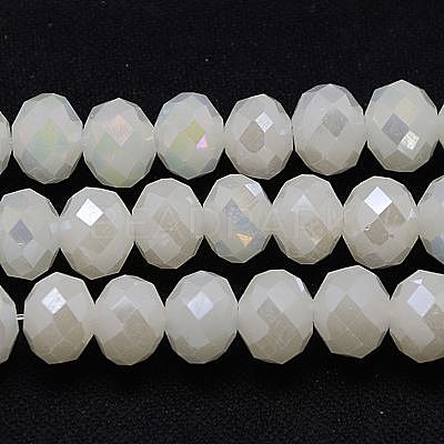 Electroplate Glass Bead Strands X-GLAA-F001-3x2mm-30L-1