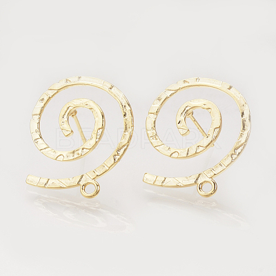 Brass Stud Earring Findings KK-R058-187G-1