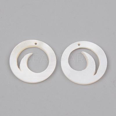 Natural Freshwater Shell Pendants SHEL-R049-06-1