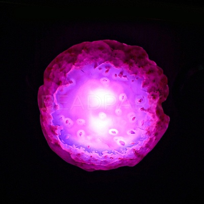Dyed & Heatsd Natural Agate Slice USB Night Light Decoration G-Q170-10A-1