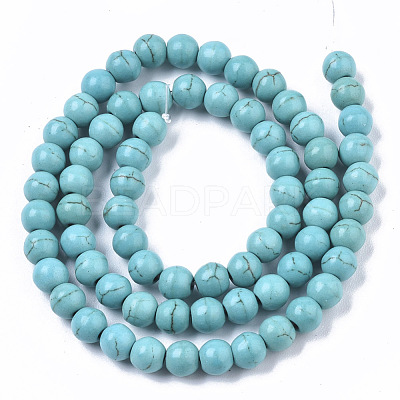 Synthetic Turquoise Beads Strands TURQ-S192-6mm-2-1