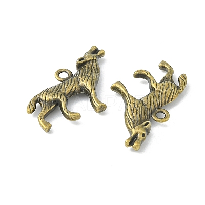 Tibetan Style Alloy Howling Wolf Pendants LS-MLF1753Y-NF-1