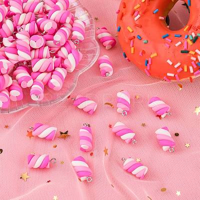 Handmade Polymer Clay Charms X-CLAY-T016-83F-1