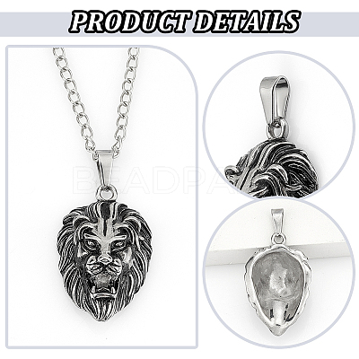 4Pcs 2 Colors 304 Stainless Steel Pendants STAS-UN0059-72-1