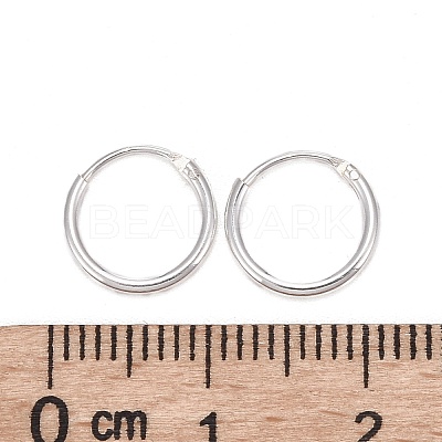 925 Sterling Silver Hoop Earring Findings STER-E062-05A-S-1