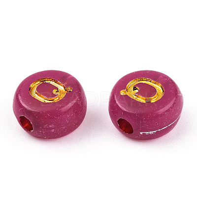 Plating Acrylic Beads OACR-P017-A01-1